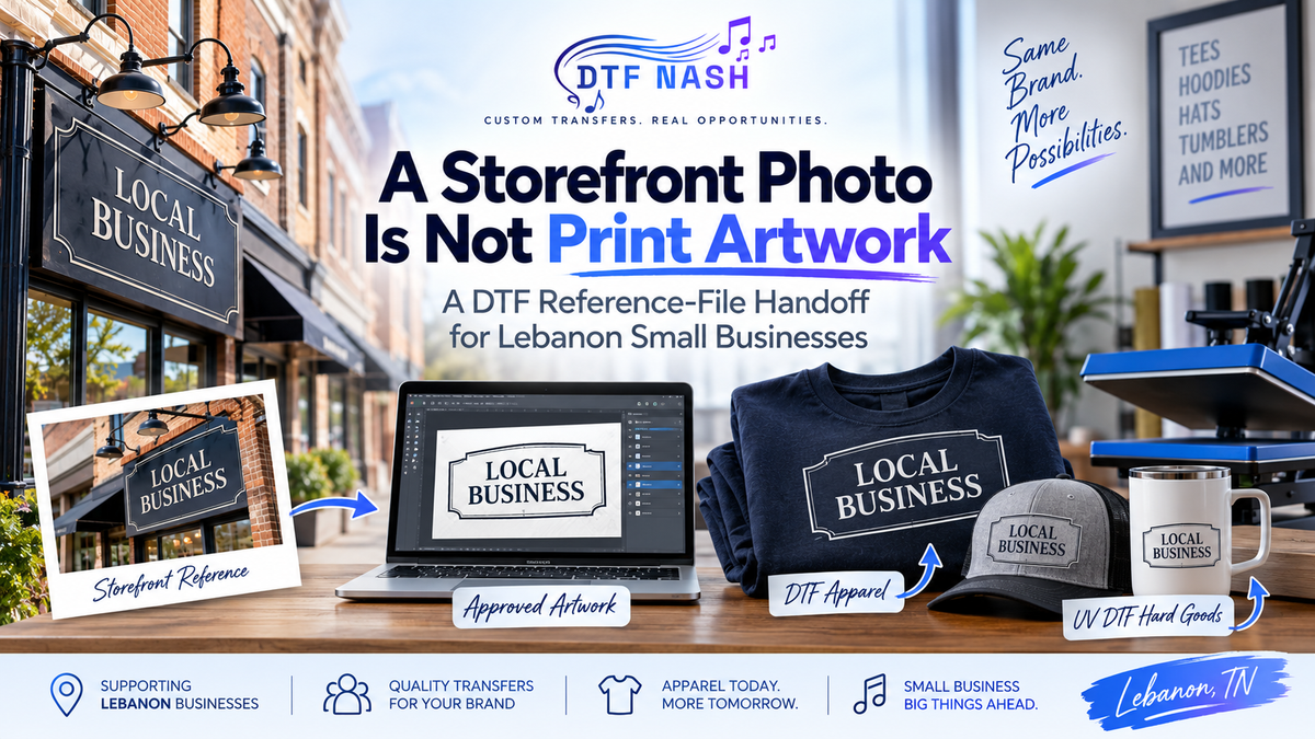 A Storefront Photo Is Not Print Artwork: A DTF Reference-File Handoff for Lebanon Small Businesses