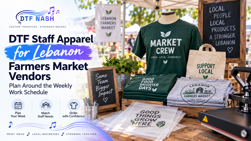 DTF Staff Apparel for Lebanon Farmers Market Vendors: Plan Around the Weekly Work Schedule