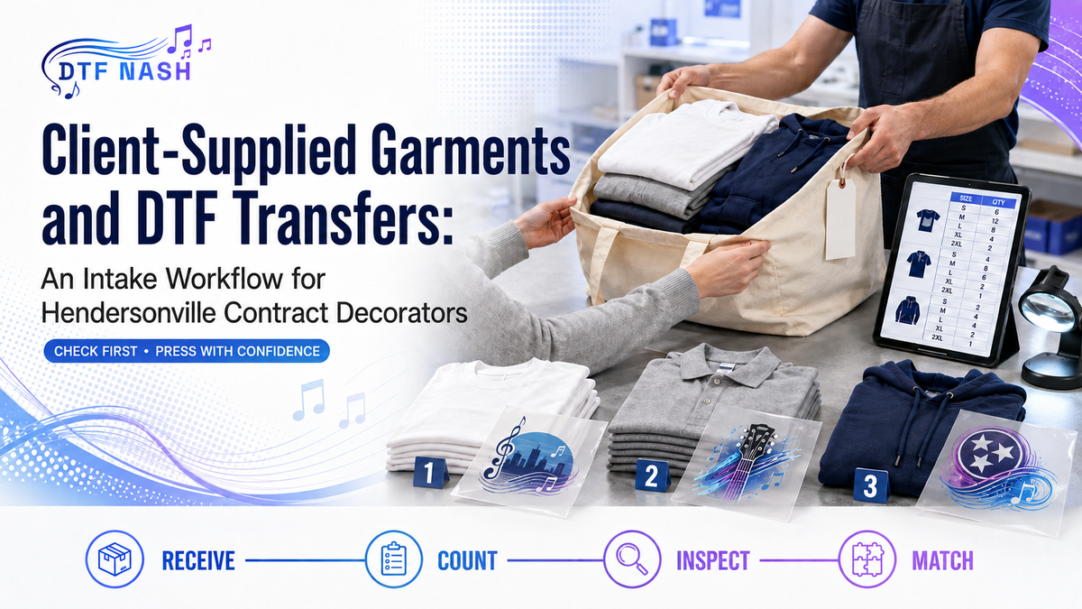 Client-Supplied Garments and DTF Transfers: An Intake Workflow for Hendersonville Contract Decorators
