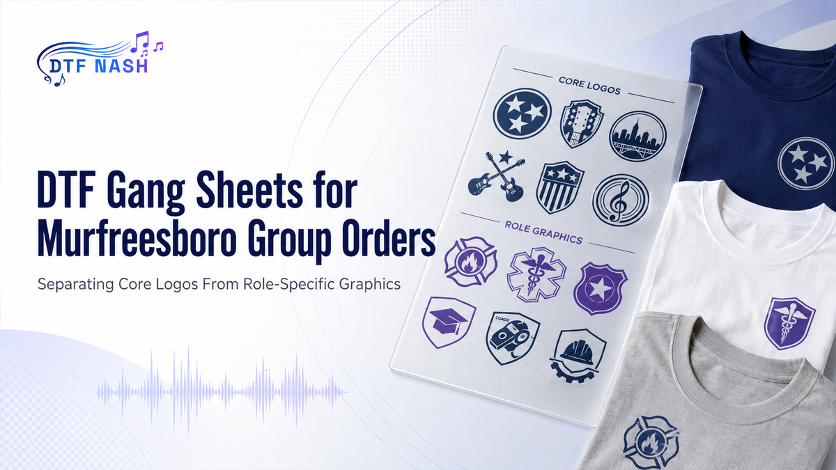DTF Gang Sheets for Murfreesboro Group Orders: Separating Core Logos From Role-Specific Graphics