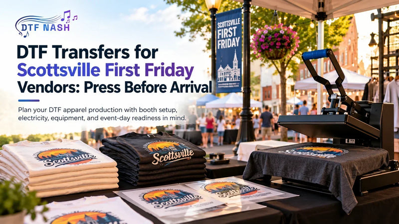 DTF Transfers for Scottsville First Friday Vendors: Press Before Arrival