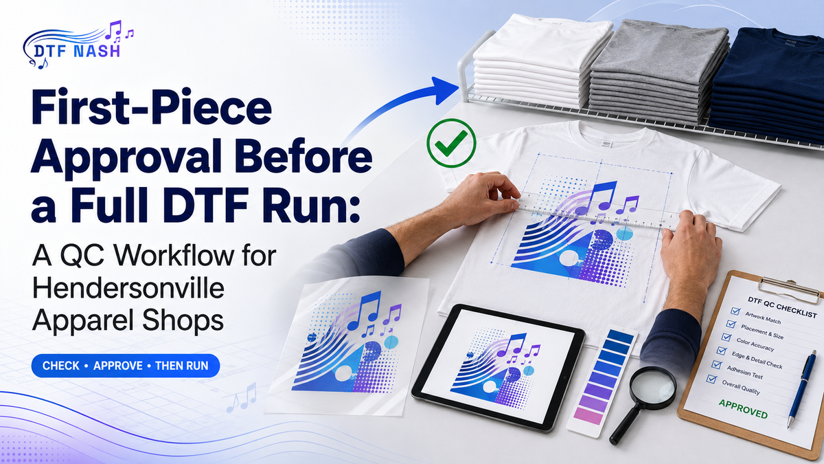 First-Piece Approval Before a Full DTF Run: A QC Workflow for Hendersonville Apparel Shops