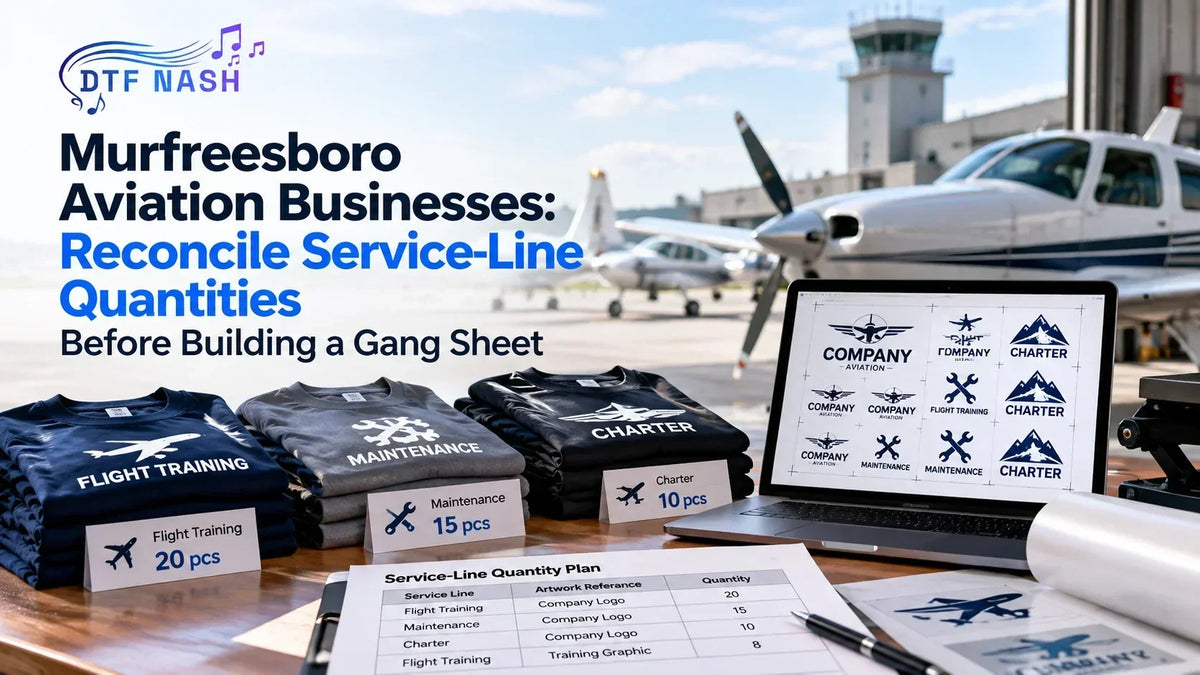 Murfreesboro Aviation Businesses: Reconcile Service-Line Quantities Before Building a Gang Sheet