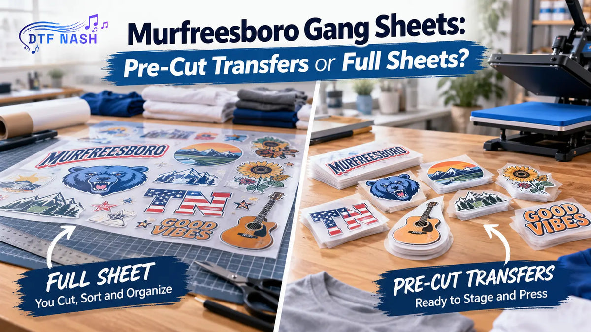 Murfreesboro Gang Sheets: Pre-Cut Transfers or Full Sheets?