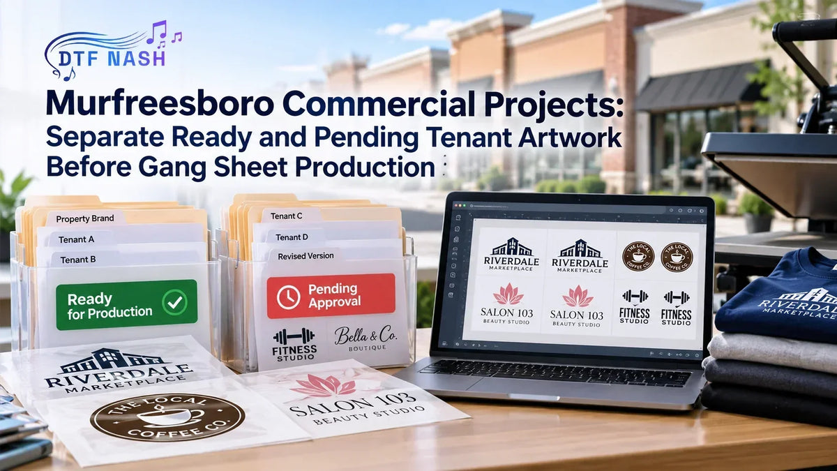 Murfreesboro Commercial Projects: Separate Ready and Pending Tenant Artwork Before Gang Sheet Production