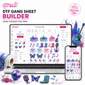 Glitter DTF Transfers Gang Sheet Builder